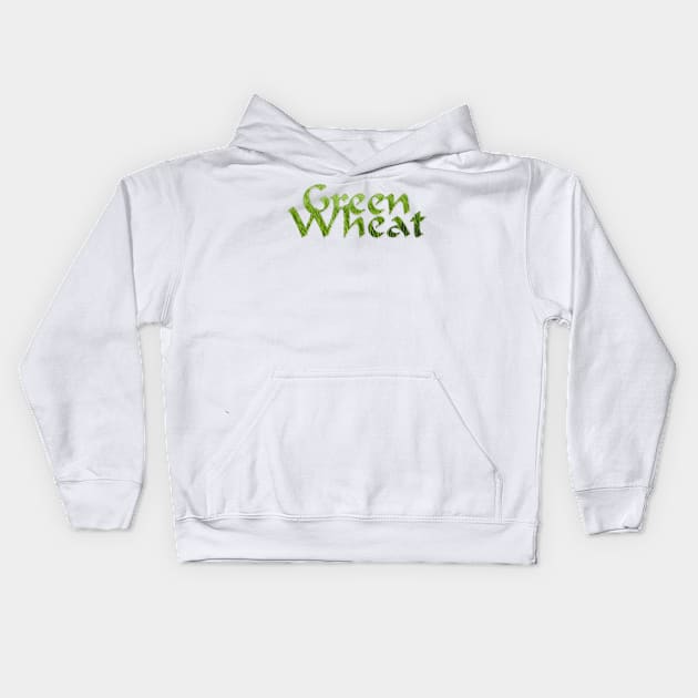 Green Wheat Kids Hoodie by afternoontees